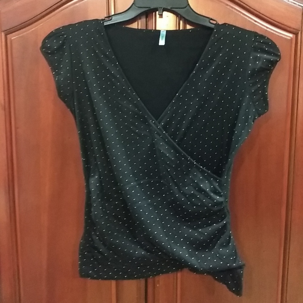 Black with dots dressy top
